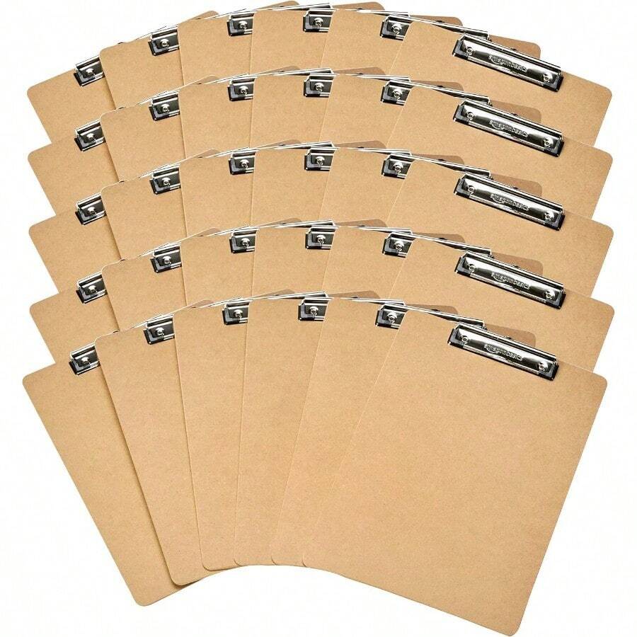 Hardboard Office Clipboard 30Pack Brown