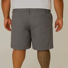 EVOLUTION PLAY Kit 2 Bermuda Shorts Twill Men's Plus Size 48 Or 58 Extra Large - Gray-ochre - View 4