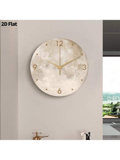 2D Flat 1pc Creative Home Moon Wand Clock, Ultra Quiet Quartz Movement, No Ticking Sound, ation Painting Klok Living Room, Bedroom Office, able Watch, Unique Personalized, Clear Reading Time, In Bedroom, Studio, Ho Study, Kitchen Cafe, Perfect Family Friends