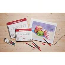 Fontaine 100% Cotton Spiral Watercolour PadCold Press Multicolour 12 X 18 Cm 300 G 12 Sheets - Multicolour - View 2