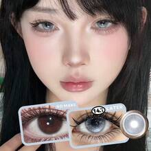 JeweLens 1 Cặp kính áp tròng dưỡng ẩm có màu, màu xám - Xám - Xem 5