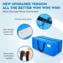 AlexHome Heavy Duty Extra Large Packing Bags Reusable Plastic Moving Totes Clothes Storage Containers Compatible With  Frakta Cart Blue Set Of 5 - Blue - View 4