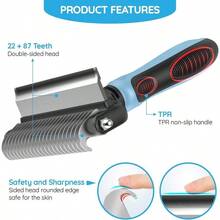 IFAN™ Professional 2in1 Pet Comb Cat Brush Dog Brush Cat Grooming Comb Dog Grooming Comb Remove Fleas And KnotOpen And Carding And Flying Hair Removing Tools For Hairs Dogs And Cats 67t - 67t - View 5