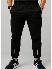 Dry Fit Jogger Pants With Elastane – Performance, Style And Freedom Of Movement Casual Gym Leisure And Fun - Black - View 2