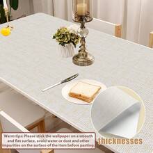 1 Rolle beige selbstklebende und abnehmbare Tapete, Vinyl Kontaktpapier für Büro, Schlafzimmer, Wohnzimmer, Wanddekoration, Wandaufkleber, Küchenschrank, Schreibtischplatte, Möbelrenovierung und Umgestaltungsfolie, 40 cm * 500/300/100 cm