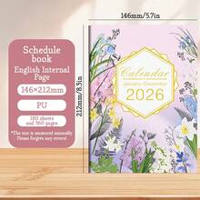 Sổ kế hoạch tiếng Anh dày từ tháng 1 năm 2026 đến tháng 12 năm 2026, Sổ tay quản lý thời gian hàng ngày 365 ngày, Sổ nhật ký 360 trang khổ A5, có thể dùng để ghi chép kế hoạch hàng năm trong văn phòng và cuộc sống hàng ngày - Nhiều màu - Xem 11