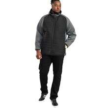 Duke Mens D555 Highampton Kingsize Padded Jacket (Black/Charcoal) - 100% Polyester - (DC521) - Black - View 4