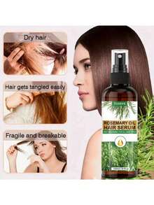 Rosemary Biotin Strengthening Essence, Rich In Rosemary Leaf Oil And Biotin, Offers 10 Conditioning And Styling Benefits, Leaving Hair Soft For 72 Hours, Moisturized 360°, And Smoothing Dry, Rough Hair. - 100ml - 查看 2
