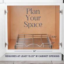 Hold Nâ€™ Storage Pull Out Cabinet Drawer Organizer Heavy Duty Slide Out Shelves 14â€ W X 21â€ D Requires At Least A 151 4â€ Cabinet Opening Steel Metal Chrome Finish