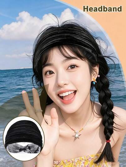 1 Stück Stirnband mit Faltenstruktur für Frauen, dehnbares geknotetes rutschfestes elastisches Kopfband für Sport, Yoga, Training und tägliche Mode-Accessoires, Winterschal, warme Haarbänder, Bandanas, Winterhaar-Accessoires