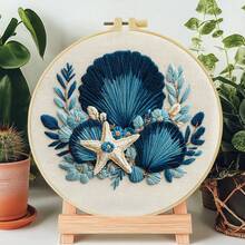1件 15*15cm/5.9*5.9in-20*20cm/7.9*7.9in 刺繡套件，DIY手工刺繡套裝，適合成人初學者，居家禮物，女性縫紉禮物，包含使用說明書、印花布料、刺繡框、針與線 - 彩色 - 查看 19