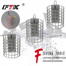 FTK Karpfen Angeln Methodenfutter Feeder 20g/30g/40g/50g/60g Stahldraht Käfig Köderwerfer Europa Karpfen Haar Montage Feeder Karpfen Angeln