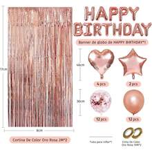 Globos de Cumpleaños 43pcs - Decoración de Cumpleaños Fiesta con Globos Metalicos Globos de Happy Birthday en Forma de Corazón/Estrella de Oro Rosa Globos Decoraciones para Fiesta globos navideños navidad Christmas oro rosa corazón y estrella decoración versátil para cumpleaños baby shower despedida reunión familiar y fiestas temáticas de invierno - verde - Ver 10