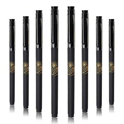 WUQIANNIAN 3/6pcs Must Pass Every Exam With A Black Neutral Pen, Carbon Black 0.5 Mm Full Needle Tube, Smooth Handwriting, Clear And Long-Lasting Writing Test/Use Of Brush Questions. Back To School Season