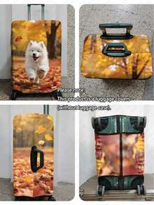1 Pc 300g/M2 Cute Pet Travel Series Printed Pattern, Thickened Suitcase Protective Cover, Thickened Suitcase Accessories, Suitable For Business Trips, Vacations, Travel, Luggage Check-In, Back-To-School, Add Color To Your Suitcase. Suitable For 20-28 Inch Suitcases. - Multicolor - View 9