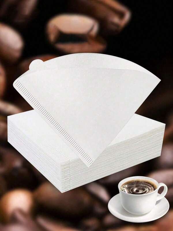 40pcs Coffee Filter, V-Shaped Coffee Filter Paper, Coffee Paper Filter, Disposable Coffee Tea Filters For Pour Over And Drip Coffee Maker