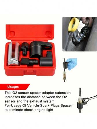 3/5pcs Oxygen Sensor Socket 6 Point Wrench 1/2" And 3/8" Drive 7/8" 22mm Universal Oxygen Sensor Switch Socket