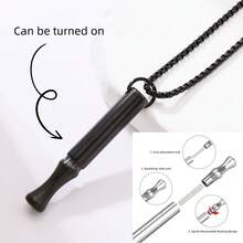 时尚304不锈钢圆口哨项链，可拆卸冥想吊坠，个性化呼吸项链，个性化香薰吊坠，可更换水果口味，送给男朋友的礼物，圣诞礼物 - 多款 - 查看 22