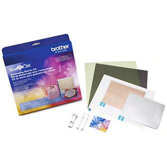 Brother CAEBSKIT1 Embossing Starter Kit Card Embossing Kit Scrap Booking Starter Kit For Use With Brother ScanNcut Or ScanNcut2 Machines 50 Embossing Patterns 12 X 9.5 Embossing Mat