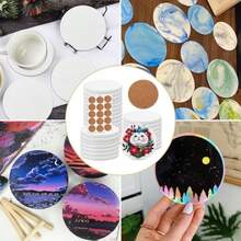 25 Pack Ceramic Coasters 4 Inch Round Sublimation Blanks Coasters White Glossy Glazed Ceramic Tiles With 25 Cork Backing Pads For Sublimation Ink Painting Thermal Transfer Art Projects