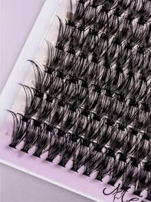 280 Stück Wimpernverlängerungs-Set, DIY Wimpernverlängerungs-Set mit einzelnen Wimpern-Clustern D-Krümmung, Wimpern-Cluster mit Wimpern-Kleber und -Versiegelung sowie Puderpuff, doppelseitiger Bürste und Wimpern-Applikator-Bürste für Selbstanwendung zu Hause (40D-50D) Wimpern-Cluster-Set, Wimpern, Kunstwimpern, geeignet für Reisen, täglichen Gebrauch für Anfänger, Hochzeiten, Dates, Partys, Festivals, sehr geeignet als Weihnachts-/Halloween-/Geschenk-Wimpernbündel