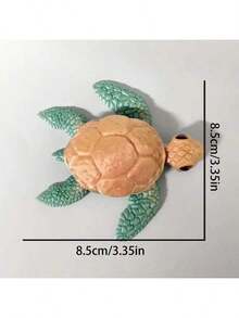 1个可动海龟动物模型玩具，家居装饰摆件，办公桌摆件，关节可活动，生日/圣诞节/复活节礼物，完美礼物 - 彩色 - 查看 4