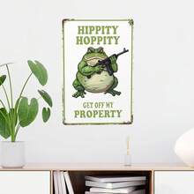 Frog Room Sign Cool Stuff For Your Room Signs For Bedroom Metal Tin Signs No Trespassing Cool Funny Stuff For Boys Weird Stuff Hippity Hoppity Get Of My Property Sign 8 X 12 Inches - 8x12 inch - Xem 2