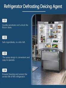 Refrigerator Defrosting Spray - Quickly Penetrates And Dissolves Ice Frost, Shortens Defrosting Time For Home Refrigerators And Cold Storage