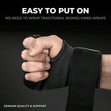 Premium Gel Inner Gloves - Quick Wrapping More Stability Gel Hand Wraps Boxing, Muay Thai, Martial Arts With Long Wrist Wrap - S 2.0 + Black - View 4