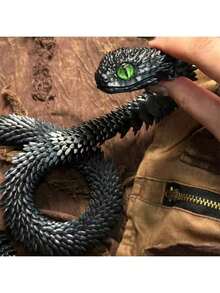 2026 New 3D Printed Snake - Extended Version - Full Articulated Joints - Animal Model Toy - Snake Toy - Home Decor Figurine - Birthday Gift - Easter Gift - Halloween Gift - Christmas Gift - Gift - Toy (Random Eye Color)