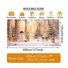 1 خلفية "ستارة غابة عجائب الميلاد: رجال الثلج والأيائل والفوانيس تضيء سماء الشتاء، وتخلق جوًا دافئًا واحتفاليًا! الخلفية المثالية لجلسة التصوير الخاصة بك، وإضافة لمسة من الخيال إلى عيد الميلاد الخاص بك!" لافتة حفلة، متوفرة بأحجام متعددة - متعدد الألوان - مشاهدة 6