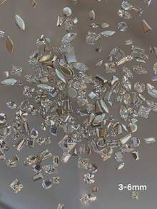 20/50 pièces Zircone synthétique Strass pour Nail Art, fond plat, mini taille petite, qualité 5A, super brillant. Diamants pour ongles DIY, accessoires décoratifs, fournitures pour ongles, pierres pour ongles - Multicolore - Voir 2