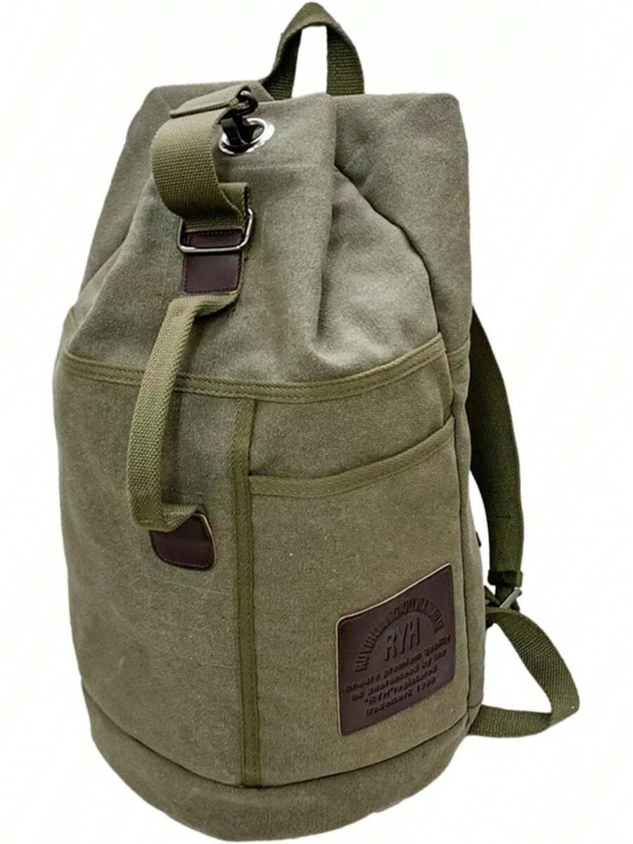 Mochila de viaje para portátil para hombre Bolsa de viaje Mochila Organizador de almacenamiento Mochila Lona Bolsa de viaje de gran capacidad para viajes de escalada en roca a la deriva - Negro - Ver 1