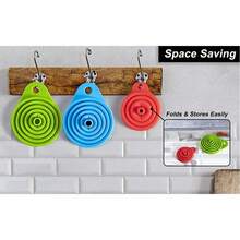 1PCS Folding Funnel, Soft Rubber Funnel, Retractable Funnel, Compressible Funnel, Portable Funnel, Travel Funnel, Foldable Storage Silicone, Soft Funnel, Plastic Funnel With Scale Funnel, Filter Funnel, Long Mouth Funnel, Kitchen Funnel, Car Funnel, Oil Funnel, Oil Funnel, Camping Funnel For Filling Small Bottles, Upgraded Foldable Funnel, Almost Folded Flat, Saving Space - 隨機 - 查看 4