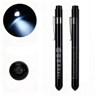 1 pieza Bolígrafo linterna LED, ligero, mini, linterna de bolsillo impermeable con clip, 1 paquete de linternas pequeñas para inspección, trabajo, emergencia