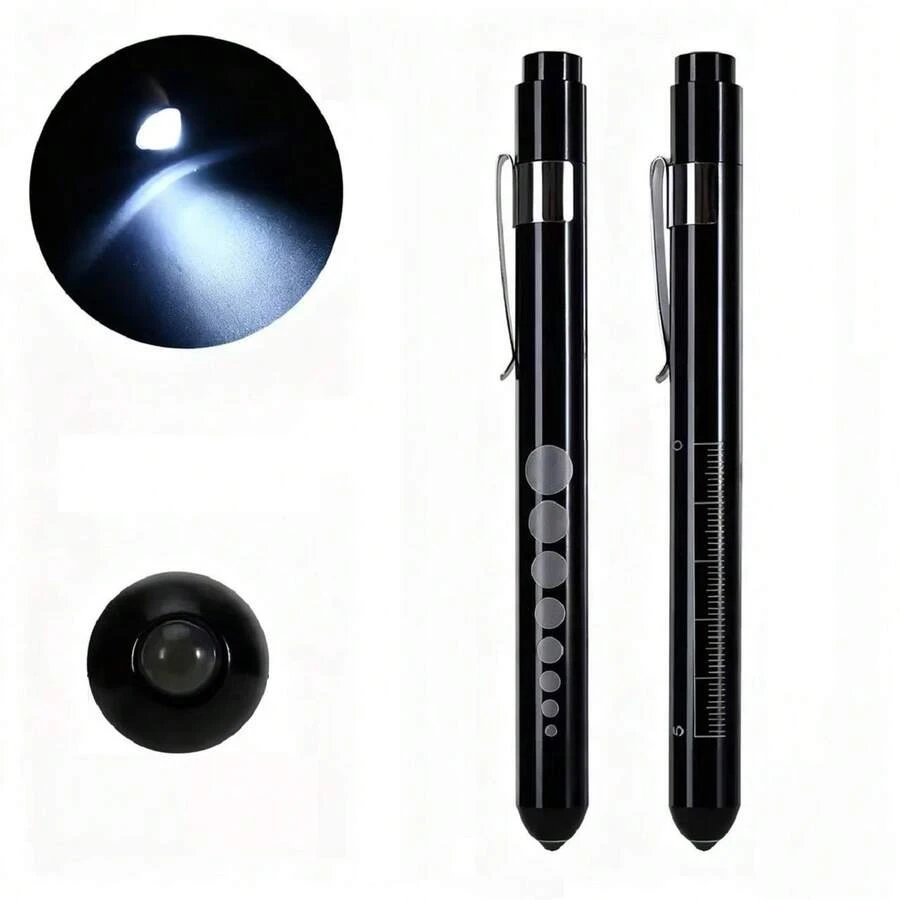 1pc LED Pen Flashlights, Lightweight, Mini, Waterproof Pocket Flashlight With Clip, 1Pack Small Flashlights For Inspection, Work, Emergency - Black - View 1