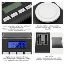 Semme Escala Digital De JoyeríA En Miligramo, Pantalla Digital Led Mini PortáTil De Alta PrecisióN 0.001G Escala De JoyeríA De Bolsillo con Pesas De CalibracióN Pinzas Y Bandejas De Pesaje(100g) - 100 gramos - Ver 4