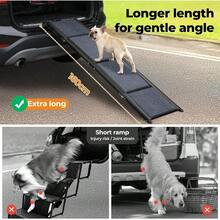 Extra Long 160cm Foldable Dog Ramps Large Dogs Pet Ramp For Car With NonSlip Rug Surface Pet Stairs Portable Portable Pet Steps For Medium And Large Dog Up To 100kg Get Into Car SUV Truck Navy - Grey - View 6