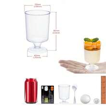 10pcs Round Dessert Cups, Tiramisu Cups, Clear Plastic Pie Cups, Round Appetizer Cups For Fruit, Pudding, Mousse, Ice Cream, Suitable For Party, Wedding, Valentine's Day, New Year