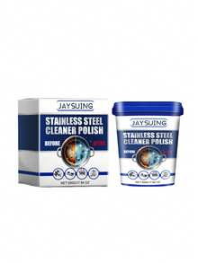 JAYSUING 100g Stainless Steel Cleaning Paste, Grease Remover Paste, For Kitchenware Cleaning. Removes Discoloration, Rust Stains And Polishes Cookware. Great Gift For Family And Friends (Random Delivery Of New And Old Models)