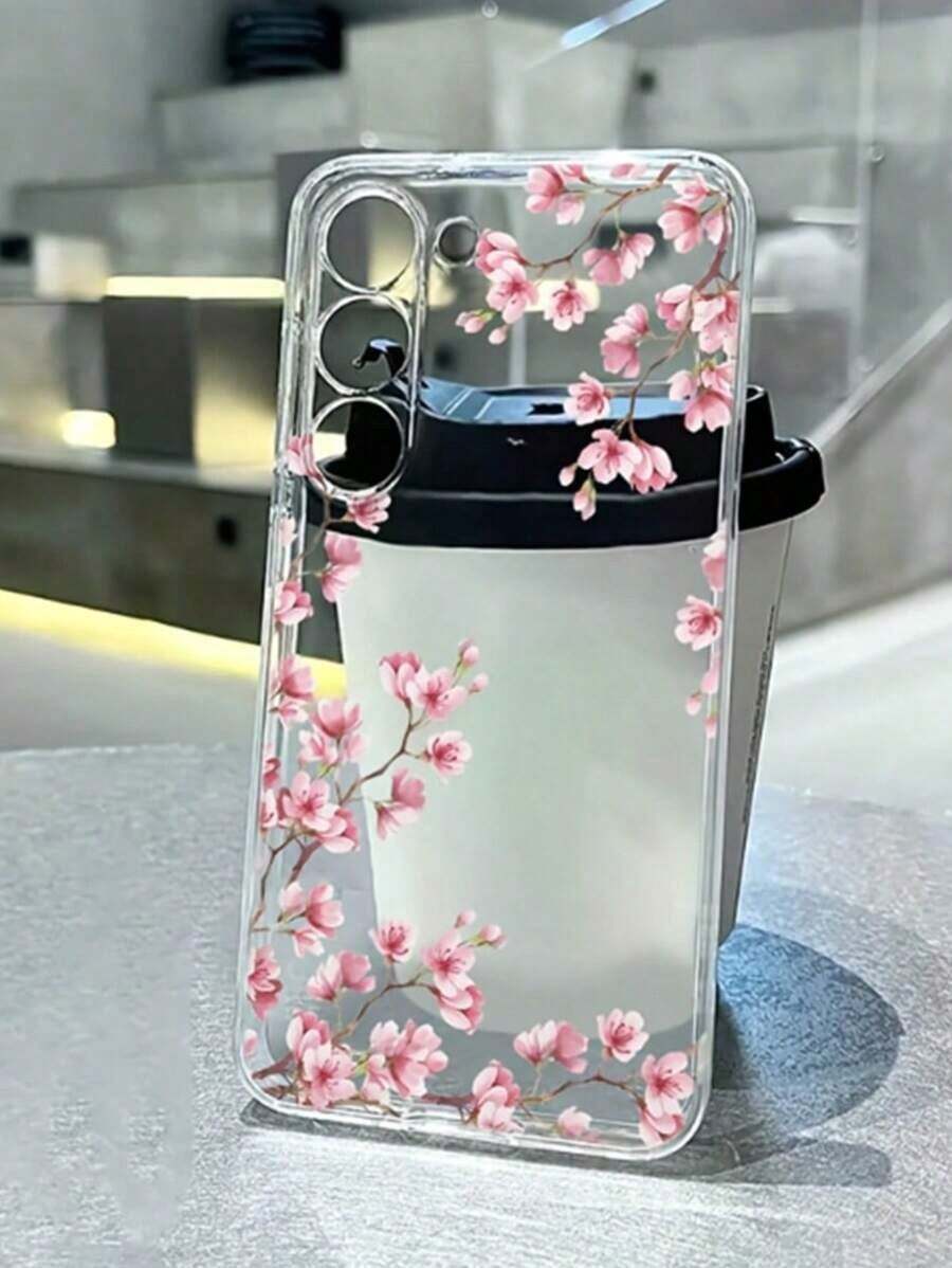 Funda de teléfono con flores 1 pieza Funda protectora anti caídas gruesa y transparente con flores y ciruelos pintados compatible con 16/16 Pro/16 Plus/16 Pro Max, 15 Pro Max, serie 13, Galaxy S25/S25 Plus/S25/S25 Ultra, Galaxy A50/A12/A32/A52/A72/A51/A21S/A13/A14, 11 Youth Edition/12 Pro/12/12X, Note 11/9A/9C, Poco X3 NFC, Redmi 10/9/Note 9/12C/Note 11 Pro/10C/Note 8 Pro - Multicolor 2 - Ver 1