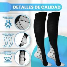 ¡Recomendado4 pares de Calcetines de Compresión para hombres y mujeres, medias de compresión 20-30 mmhg, calcetas elásticas de compresión para Enfermeras, Running, Deporte, Senderismo, Viajar, Varicosas¡Top de Temporada - Gris - Ver 4