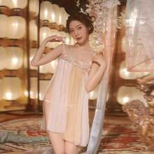 SINROYEE Women's Sexy Asian RolePlay Suit Cosplay Hanfu Cheongsam Dress Anime Lingerie Costumes - #89 紅色 - 查看 4