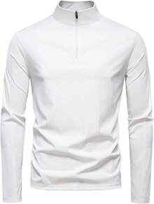 LECOONMX Playera de Protección UV Hombre Manga Larga Camiseta Deportiva contra Solar UPF 50+ para Senderismo Pesca Correr Outdoor Acuatica Natación - blanco - Ver 5