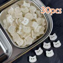 10/20/30/50 件可爱树脂纽扣 - 可拆卸猫和鱼骨衬衫装饰 - 彩色 - 查看 17