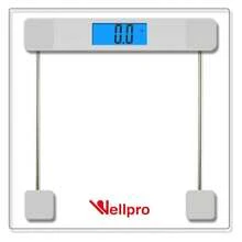 Wellpro Báscula Digital de Vidrio con Superficie Antideslizante - Transparente - Ver 7