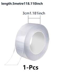 1卷纳米防水防霉胶带，适用于厨房和浴室，自粘密封胶带，适用于水槽、浴缸、墙角、浴室密封和填充，透明色，装饰性墙贴，用途广泛