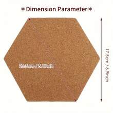 1pc/4pcs/8pcs/16pcs Hexagon Cork Stickers DIY Decorative Postcard Wall Cork Board Bulletin Board Message Board Pin Boards