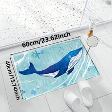 1 szt. mata podłogowa w stylu wieloryba i morza, dywan przypominający wełnę, wysoka absorpcja wody, łatwa do czyszczenia, odpowiednia do dekoracji domu, gospodarstwa wiejskiego, na werandę, do wnętrz, dekoracji pokoju, kuchni, jadalni, małego biura/biura domowego, do zlewu, pralni, mata podłogowa, mata kuchenna i nie tylko. - Wielokolorowe - Zobacz 16