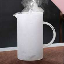 1pc High Borosilicate Glass French Press Coffee Maker, Glass Coffee Filter, French Press Pot, Home Drip Coffee Maker - Multicolor - View 8